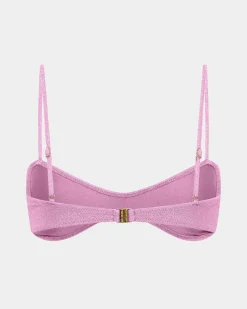 Lurex Curve Crop Bikini Top