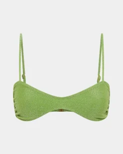Lurex Curve Crop Bikini Top