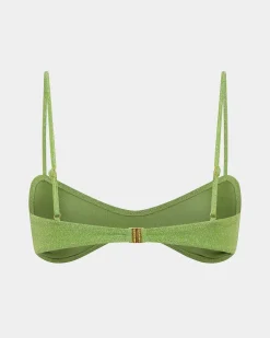 Lurex Curve Crop Bikini Top