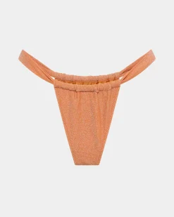 Lurex Gather Bikini Bottom