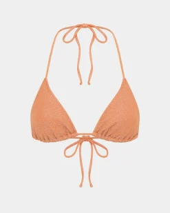 Lurex Halter Triangle Bikini Top