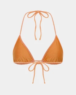 Lurex Halter Triangle Bikini Top