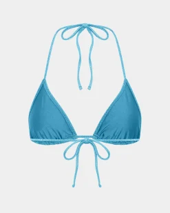 Lurex Halter Triangle Bikini Top