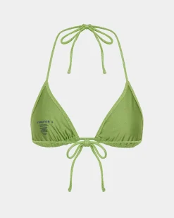 Lurex Halter Triangle Bikini Top