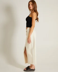 Luxe Knitted One Shoulder Top in Black