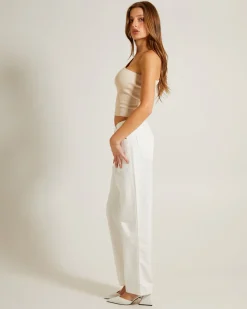 Luxe Knitted One Shoulder Top in Vintage Stone