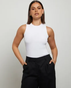 Luxe Knitted Tank Top in White