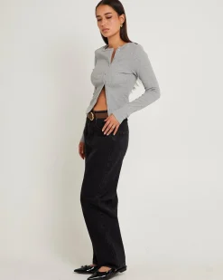 Maddy Button Asymmetric Top