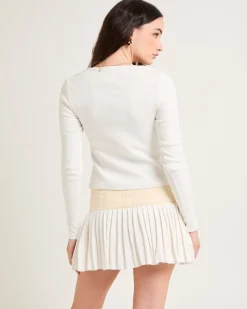 Maddy Button Asymmetric Top