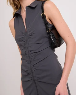 Maddy Ruched Shirt Mini Dress