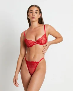 Maple Scallop Lace Cage Bra