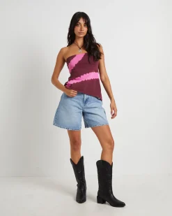 Margot Longline Knit Bandeau Top in Assorted