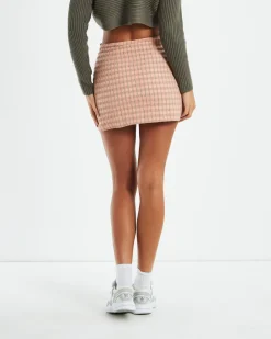 Marina Scoop Front Mini Skirt Pink