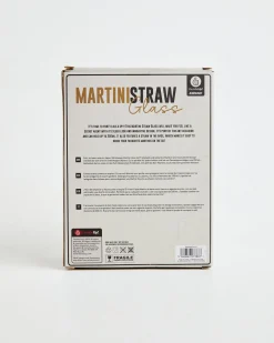 Martini Straw Glass