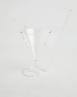 Martini Straw Glass