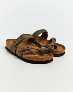 Mayari Mocca Birkibuc Regular Slides Brown