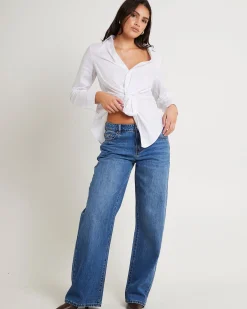 Maylee Low Rise Relaxed Denim Jeans