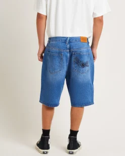 Mens Denim Jorts in Blue