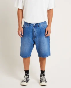 Mens Denim Jorts in Blue