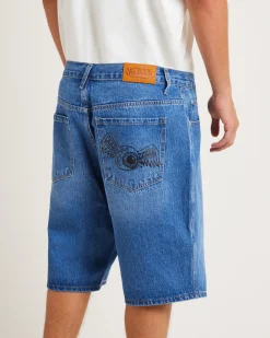 Mens Denim Jorts in Blue