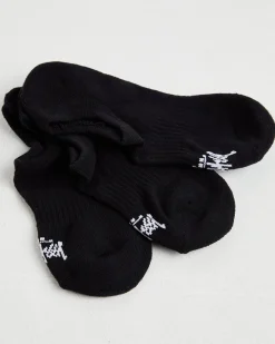 Mens Graffiti No Show Socks 3 Pack in Black