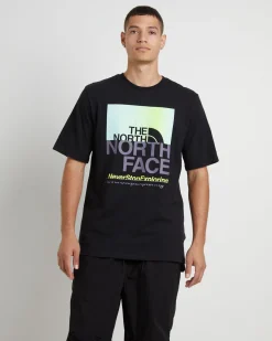 Men's Short Sleeve Coordinates T-Shirt in TNF Black/LED Yellow
