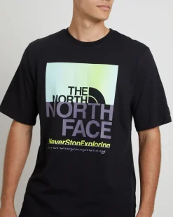Men's Short Sleeve Coordinates T-Shirt in TNF Black/LED Yellow