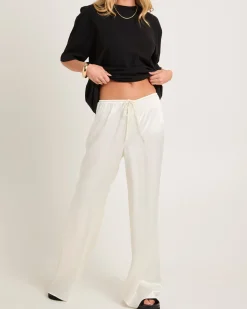 Meredith Satin Mid Rise Pants