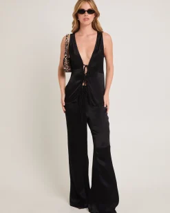 Meredith Satin Mid Rise Pants