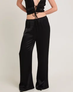 Meredith Satin Mid Rise Pants