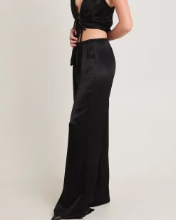 Meredith Satin Mid Rise Pants
