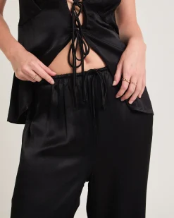 Meredith Satin Mid Rise Pants