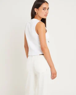 Meryl Ribbed Collar Knit Top