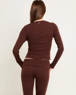 Mia Pointelle Button Long Sleeve