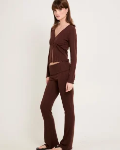 Mia Pointelle Button Long Sleeve