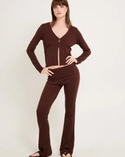 Mia Pointelle Button Long Sleeve