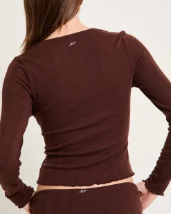 Mia Pointelle Button Long Sleeve