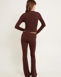 Mia Pointelle Fold Lounge Pants