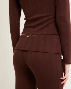Mia Pointelle Fold Lounge Pants