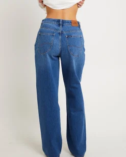 Mid Baggy Denim Jeans Arcadia Blue