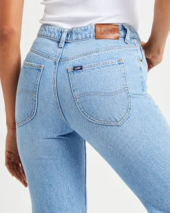 Mid Slim Straight Denim Jeans Lafayette Blue