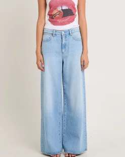 Mid Stevie Relaxed Denim Jeans Set Time Blue