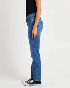 Mid Tori Slim Straight Denim Jeans 5 Year Fade