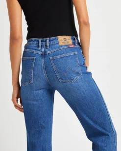 Mid Tori Slim Straight Denim Jeans 5 Year Fade