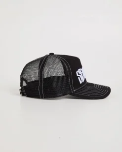 Mid-Block Curved Peak Trucker Cap
