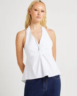 Miley Twist Front Halter Top
