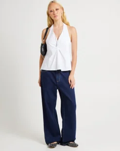 Miley Twist Front Halter Top