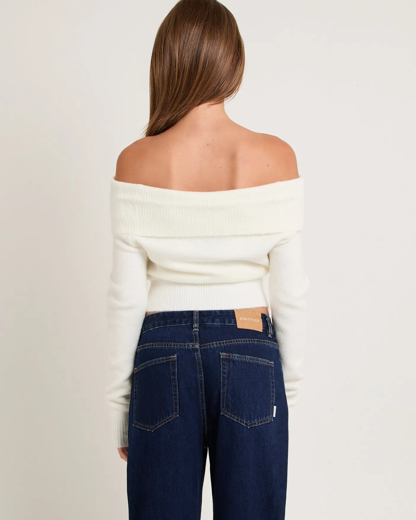 Milly Off Shoulder Knit Sweater