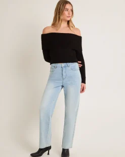 Milly Off Shoulder Knit Sweater