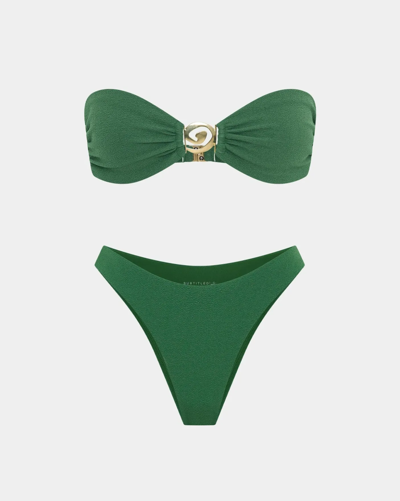 Milos Textured Bandeau Bikini Bikini Set